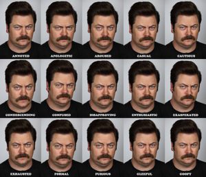 From NBC. Admit it, you'd rather look at Nick Offerman than Donald Trump. Which is good. Because usage rights.