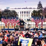 Donald Trump addresses his supporters in DC on January 6