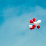 white and red balloons